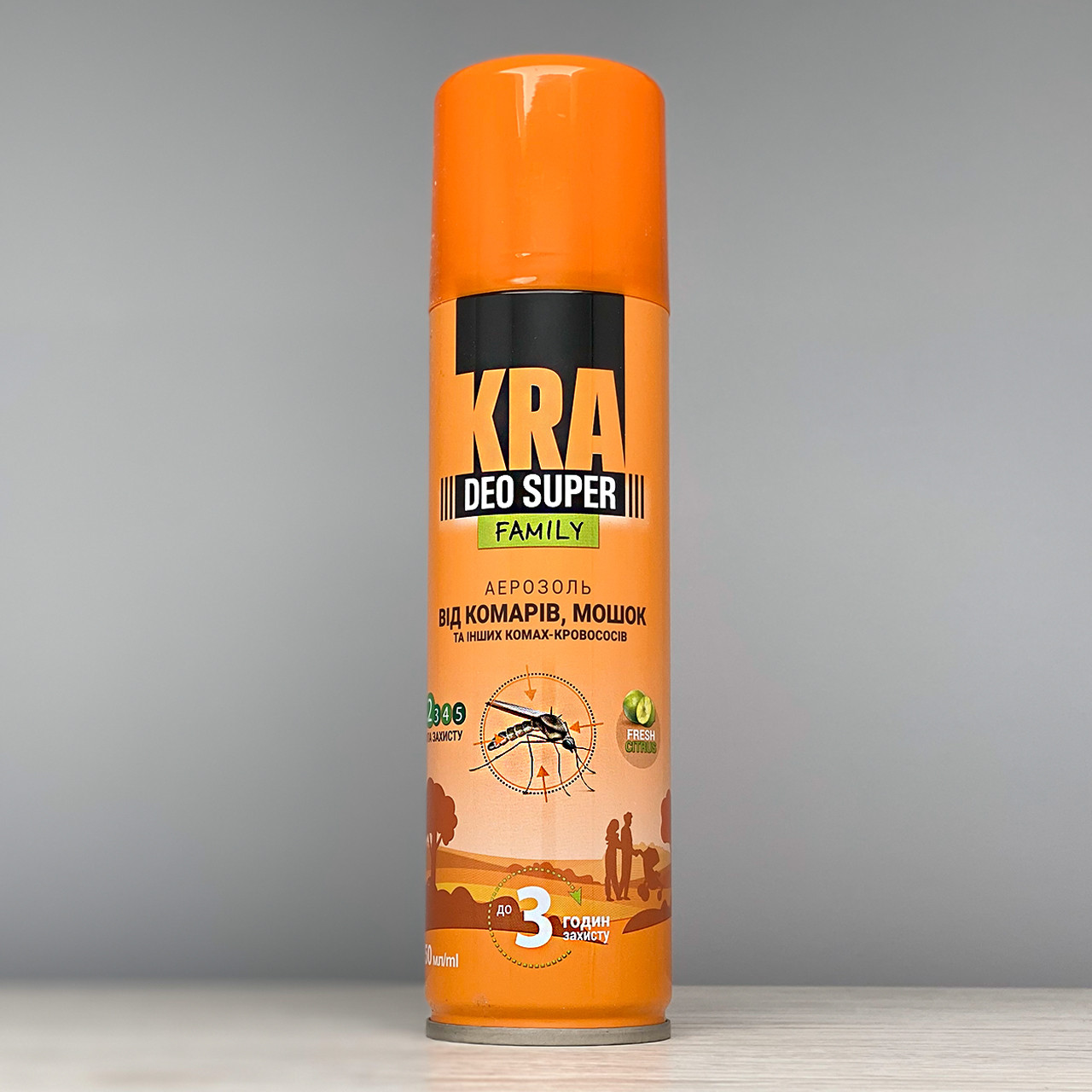 Репелент KRA DEO Family аерозоль від комарів та кліщів 150 мл (дета 7%), фото 1