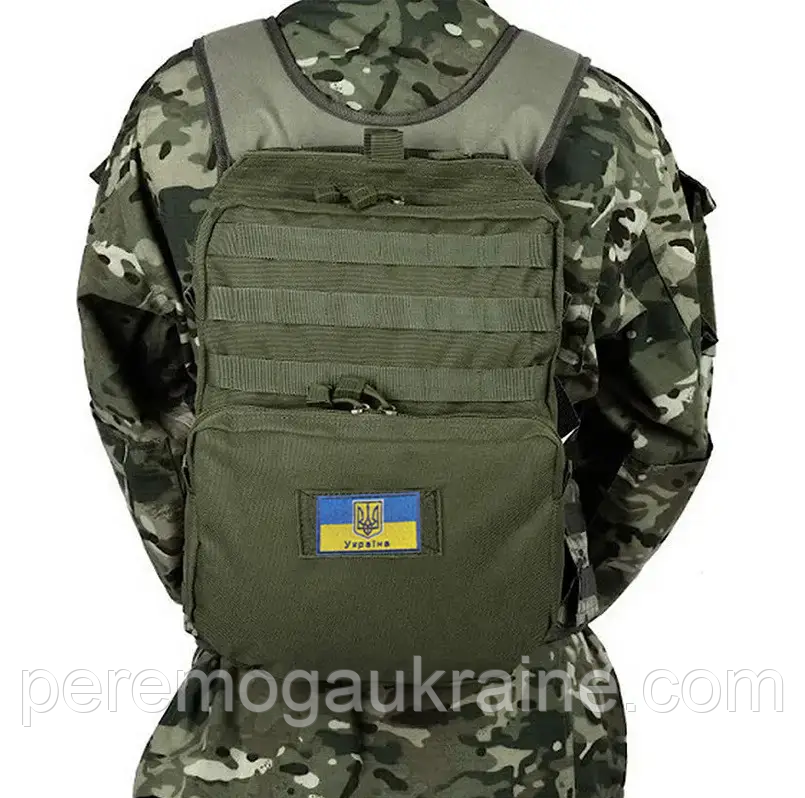 Штурмова панель рюкзак-подсумок Solve з системою MOLLE Олива і відділенням для гідратора KT6005201