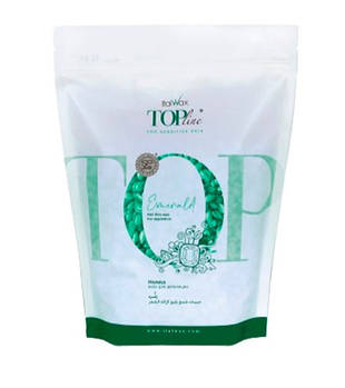 Віск в гранулах для депіляції ItalWax TOP LINE Смарагд 750 грам. Плівковий гарячий віск для видалення волосся