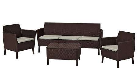 Комплект садових меблів Keter Salemo 3 seater set, коричневий, фото 1