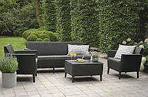 Комплект садових меблів Keter Salemo 3 seater set, графіт, фото 5