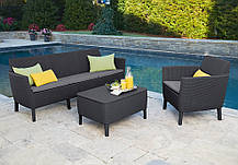 Комплект садових меблів Keter Salemo 3 seater set, графіт, фото 6