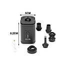 Портативний акумуляторний насос для туристичних килимків подушок м'ячів Pacoone з ліхтариком та 5 насадок Gray, фото 4