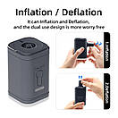 Портативний акумуляторний насос для туристичних килимків подушок м'ячів Pacoone з ліхтариком та 5 насадок Gray, фото 5