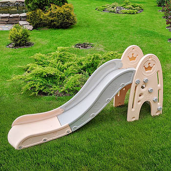 Гірка дитяча Bambi WM19003-8 | Гірка Сіро-персикова