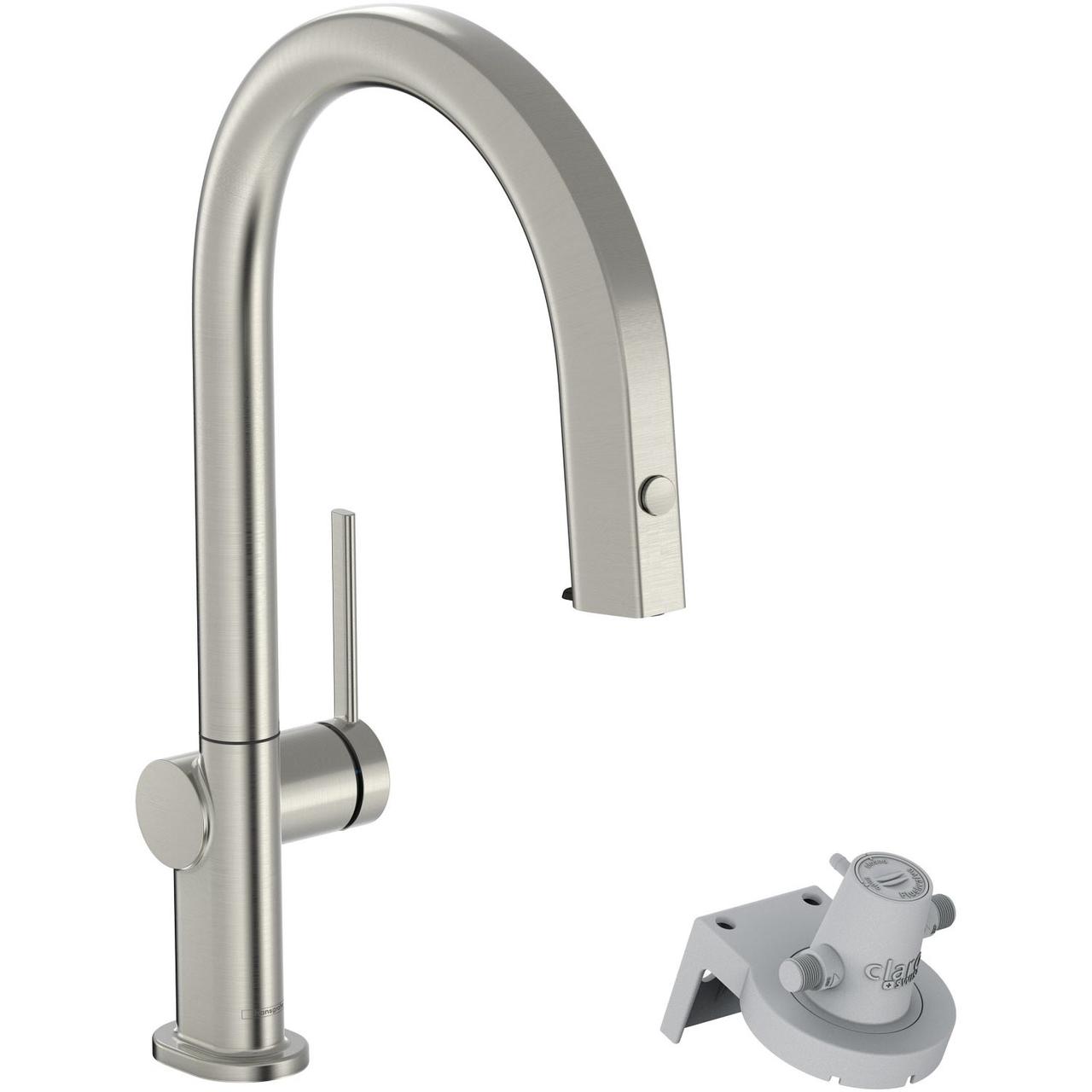 Змішувач для кухні на дві води HANSGROHE Aqittura M91&sBox сатин латунь 170681 76826800, фото 1