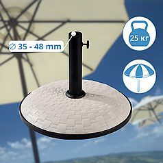 Підставка для парасольки бетонна підставка для парасольки з візерунком Підставка під парасольку садову Тримач парасольки білий