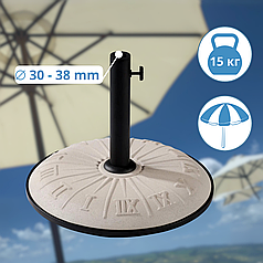 Підставка для парасольки бетонна Підставка для парасольки з циферблатом Підставка під парасольку Кріплення для парасольки біла