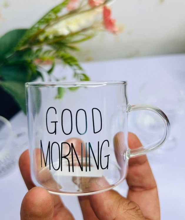 Чашка скляна Good morning 380 мл, фото 1