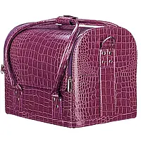 Сумка кейс валіза косметолога Б'юті-кейс шкірозамінник фуксія (велика)