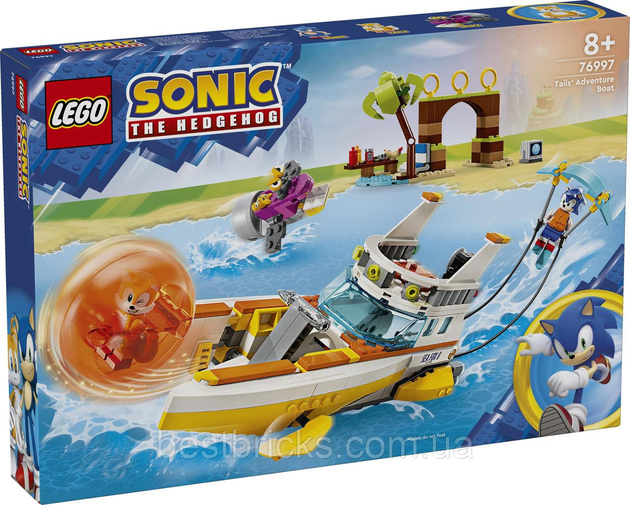 Конструктор Lego Sonic the Hedgehog Човен із «Пригод Тейлза» 76997, фото 1