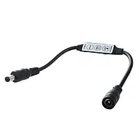 LED димер чорний 6A, 5-24V, без пульта, регулювання кнопками на корпусі