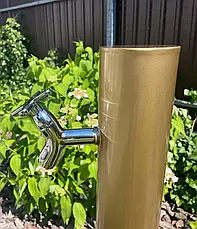 Садова колонка для води з нержавіючої сталі AISI 304 золотий (90004), фото 5