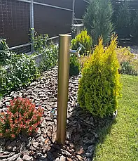 Садова колонка для води з нержавіючої сталі AISI 304 золотий (90004), фото 3