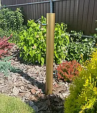 Садова колонка для води з нержавіючої сталі AISI 304 золотий (90004), фото 2