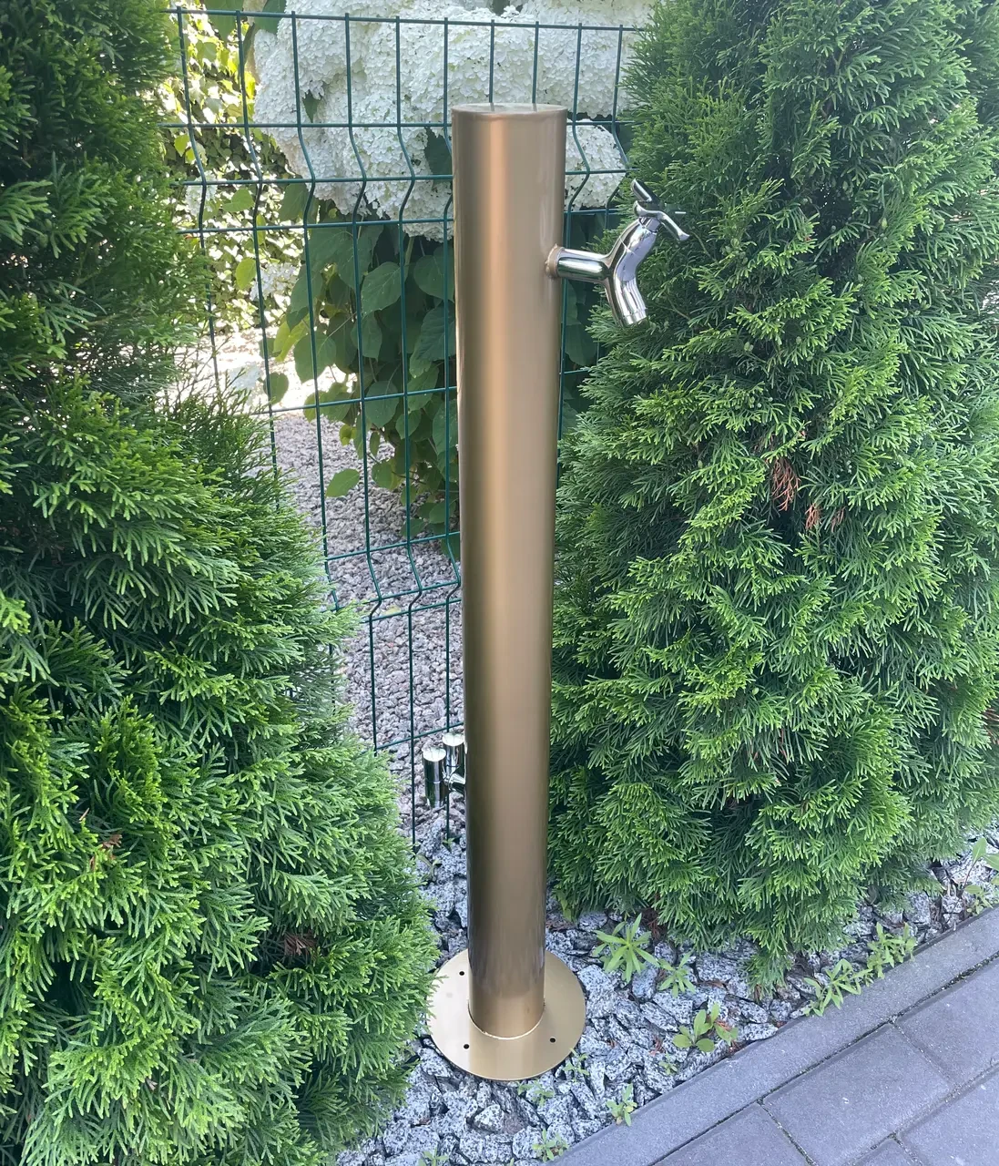 Садова колонка для води з нержавіючої сталі AISI 304 золотий (90004)