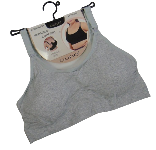 Топ для годування бавовна застібається ззаду Ouno XL сірий 9469, фото 1