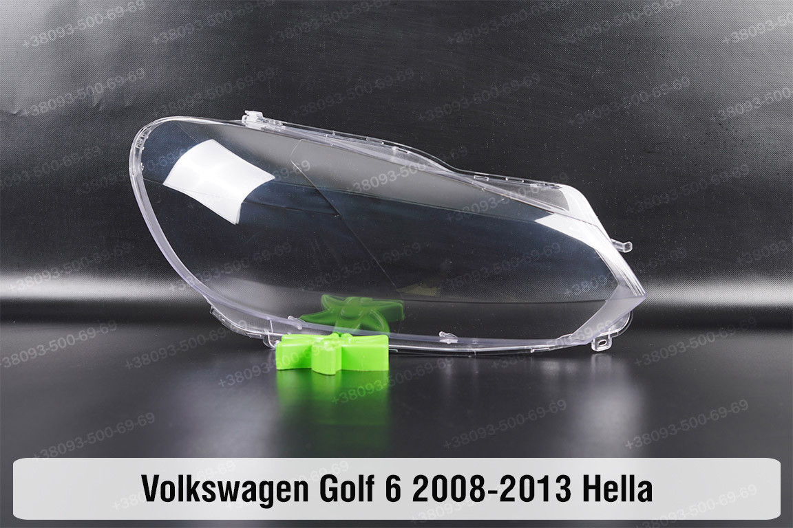 Скло фари VW Volkswagen Golf 6 Hella (2008-2013) праве