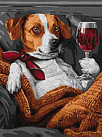 Картина за номерами Пес патрон 30х40 см Ідейка (KHO6625)