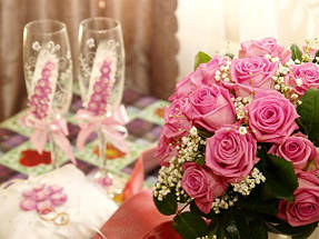 Наши работы в Ваших руках - розовый комплект в едином стиле для наших дорогих заказчиков 1