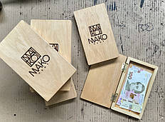 Чек бук для ресторану в натуральному кольорі з логотипом MAKO 2