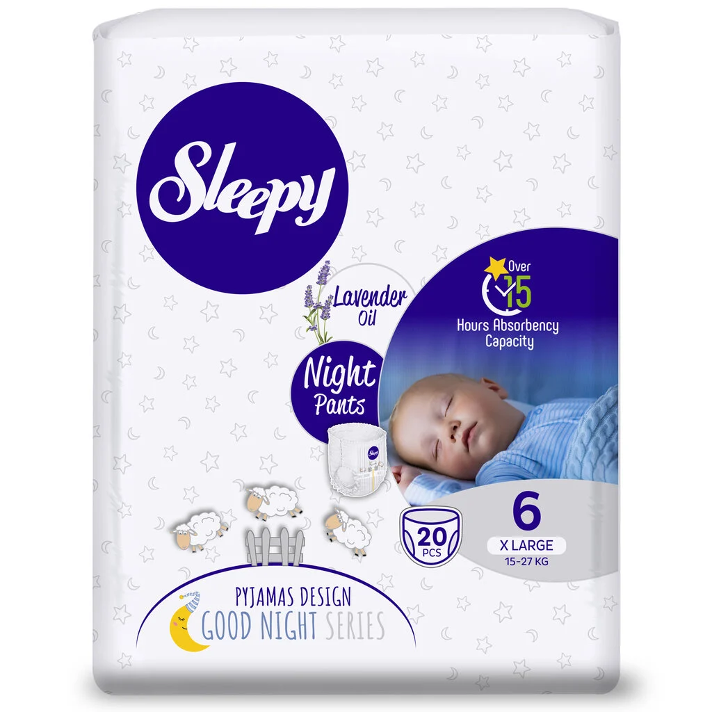 Підгузки-трусики дитячі Sleepy Night XL 6 (15-27 кг) 20 шт