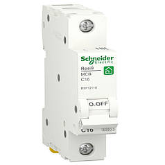 Автоматичний вимикач 1P 16A C 6kA Schneider Electric Resi9 R9F12116