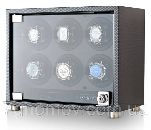 Шкатулка для підзаводу годинників, тайммувер для 6-и годинників Rothenschild RS-6160-6TBD