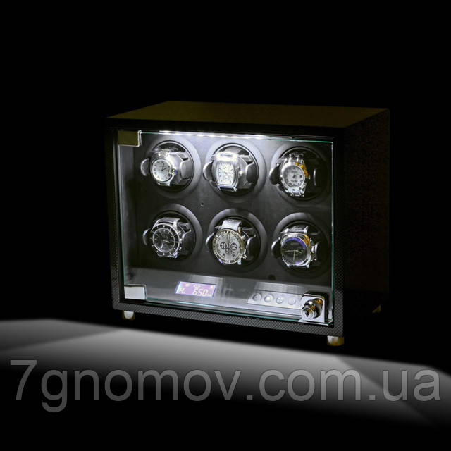 Шкатулка для підзаводу годинників, тайммувер для 6-и годинників Rothenschild RS-6160-6TBD