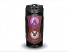 Музичний портативний Вluetooth колонка з мікрофоном Unique S4403 вбудовані світлодіоди 10Вт Чорна, фото 4