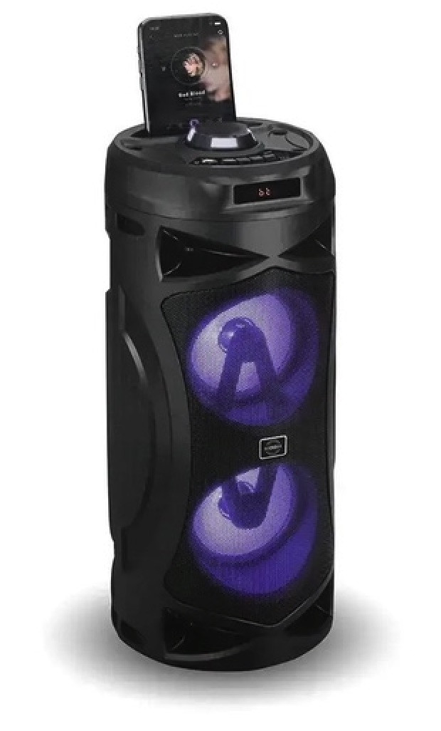 Музичний портативний Вluetooth колонка з мікрофоном Unique S4403 вбудовані світлодіоди 10Вт Чорна