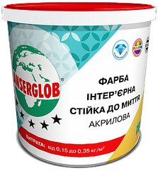 Фарба інтер'єрна стійка до миття Anserglob, 14кг
