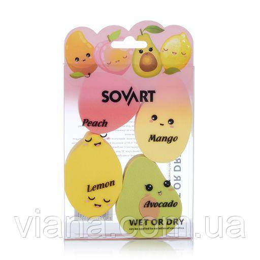 Набір спонжів для макіяжу Sovart Фрукти, 4 шт