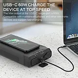 Мультифункціональний повербанк для ноутбуків GP14 72000mah PD60W, порт 12 V, УМБ Choetech, Sandberg Survivor, фото 5