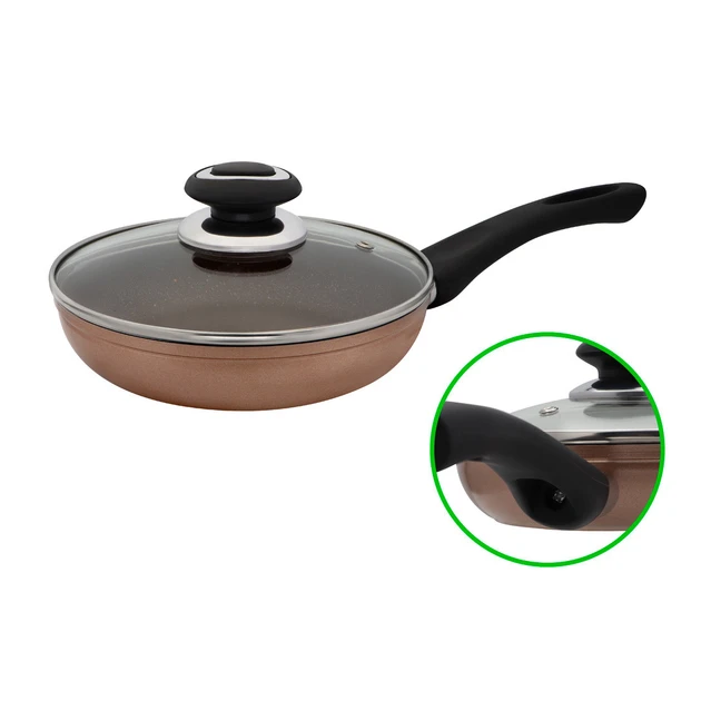 Сковорода із мармуровим покриттям 20см. з кришкою Zauberg, фото 1