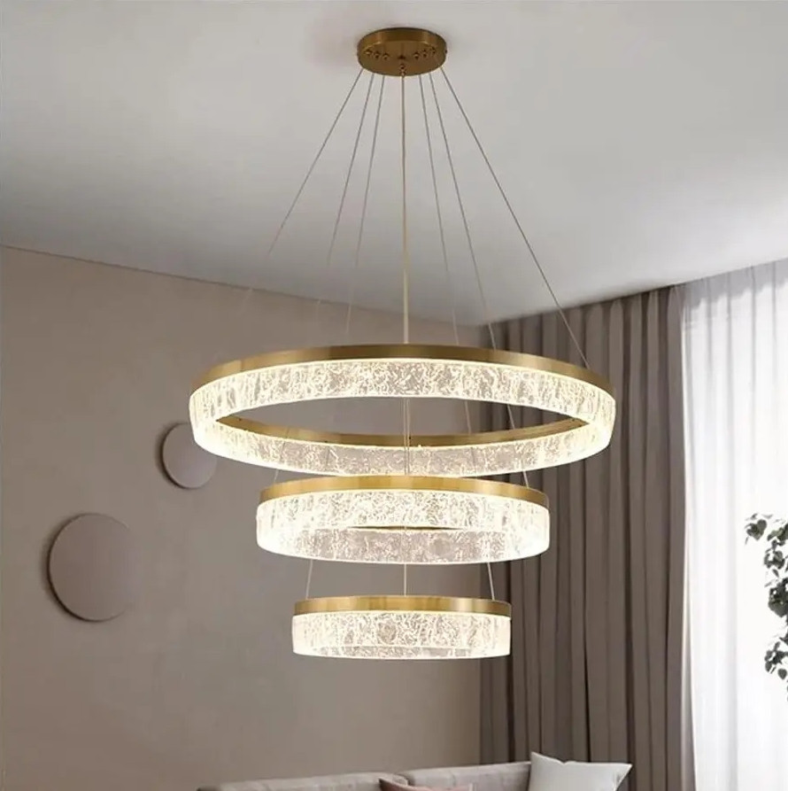 Світлодіодна Led-люстра 3 Сестри PJ899 (55см) Коричнева