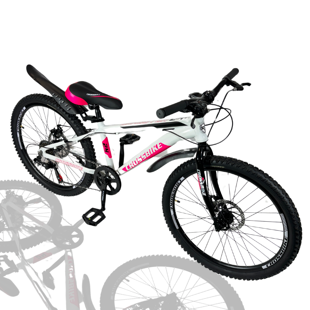 Велосипед 26" Dragster 2024 Rigid Рама 13" white-pink