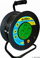 Подовжувач на котушці 50м 2х2,5 мм2 ПВС 4 розетки SVITTEX з термозахистом .