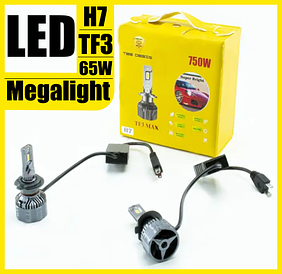 Світлодіодні LED-лампи для авто H7 12 V-24 V TF3 6500 K 65 W активного охолодження