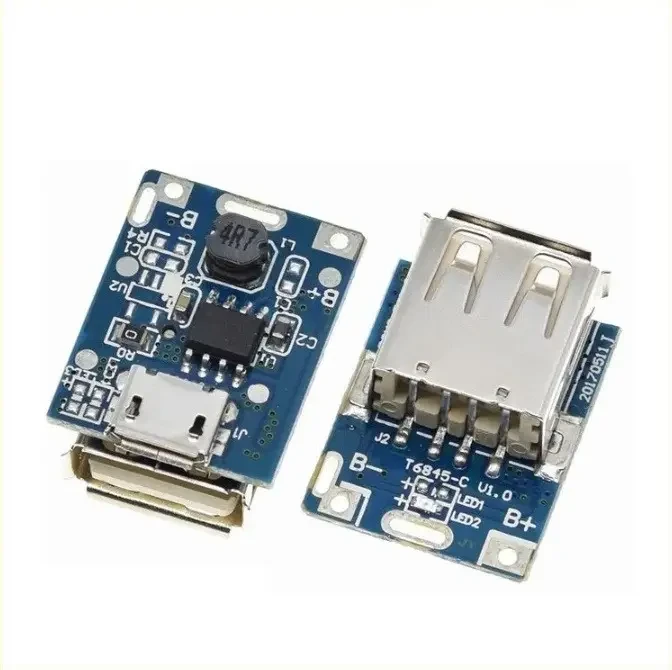 Плата Power Bank  з Micro USB входом та USB-A виходом 5V 1A