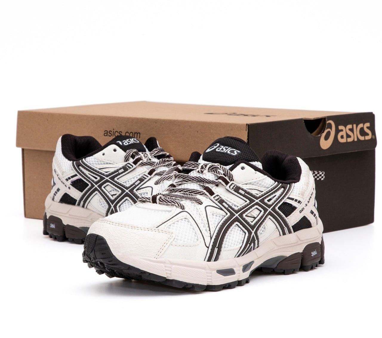 Кросівки Asics Gel-Kahana 8 White Black Білі з чорним Взуття Асікс Гель Кахана 8 повсякденні текстиль демісезон