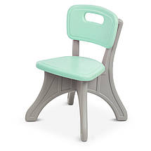 Дитячий пластиковий столик з 2-ма стільцями Bambi NEW TABLE-5 М'ятно-сірий | Дитячий стіл і стілець, фото 4