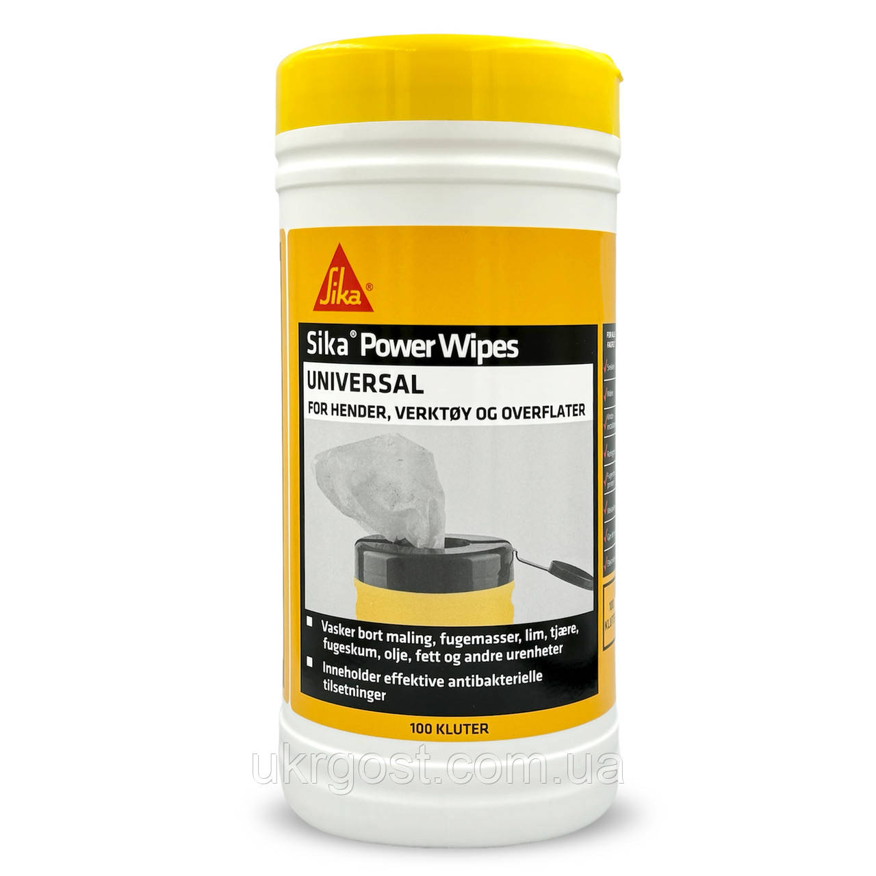Серветки для очищення рук та інструментів Sika Power Wipes 100 шт (534750)