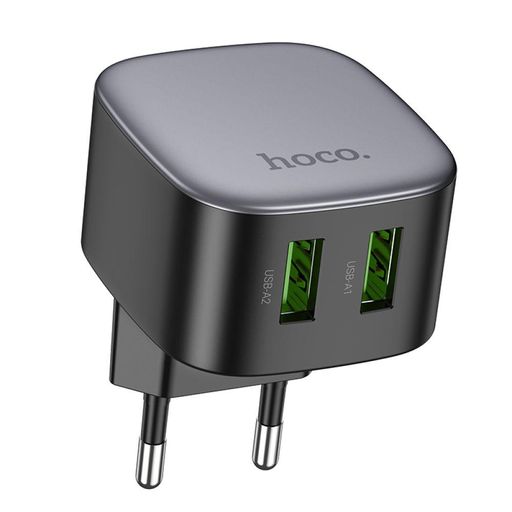 Мережевий Зарядний Пристрій Hoco CS34A 2USB QC 18W Колір Чорний