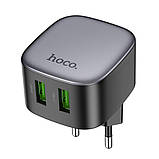 Мережевий Зарядний Пристрій Hoco CS34A 2USB QC 18W Колір Чорний, фото 4