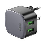 Мережевий Зарядний Пристрій Hoco CS34A 2USB QC 18W Колір Чорний, фото 7
