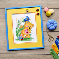 Набір для вишивання хрестиком ТМ "Повітруля" Ведмежатко P1-001