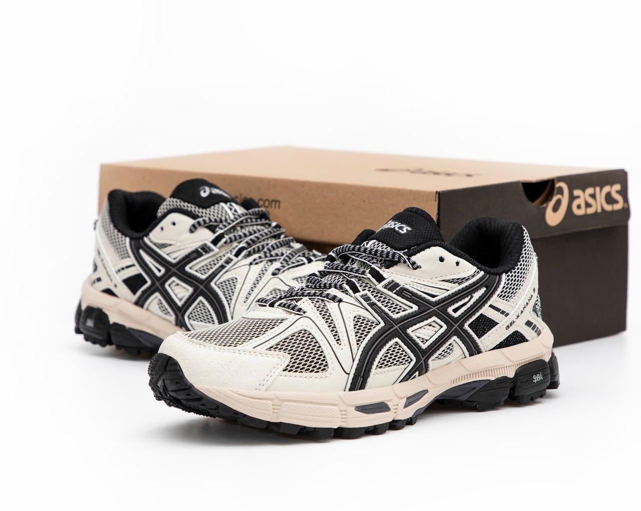 Чоловічі кросівки Asics Gel-Kahana 8 White Black (Білі) Взуття Асікс Гель Кахана 8 повсякденні текстиль демісезон