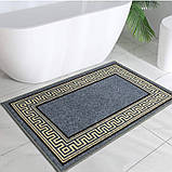 Набір Килимків для Ванної та Туалету на гумовій основі Taba 222-2 57х90 та 57х60 см Сірий, фото 7