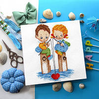 Набір для вишивання хрестиком ТМ "Повітруля" Рибалки P1-009